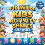 10 Million+ Kids Activity Sheets Mega Bundle PLR MRR | Create & Sell Coloring Books | Kids Educational Bundle | Montessori Book Busy Book