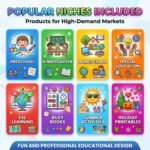 10 Million+ Kids Activity Sheets Mega Bundle PLR MRR | Create & Sell Coloring Books | Kids Educational Bundle | Montessori Book Busy Book - Image 5