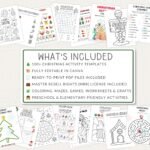 100+ Christmas Activity Pages | Editable Canva Templates | Kids Printables, Coloring, Mazes, Games & Worksheets | MRR - Image 9