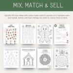 100+ Christmas Activity Pages | Editable Canva Templates | Kids Printables, Coloring, Mazes, Games & Worksheets | MRR - Image 7