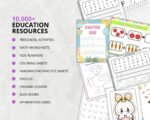 10,000+ Kids Educational Printables PLR MRR Bundle | Preschool and Kindergarten Worksheets, Coloring Pages, Learning Activities - Image 6