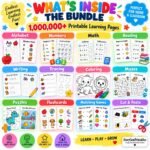 1,000,000+ Kids Printables Bundle PLR MRR | Coloring Pages Worksheets Learning Activities | Preschool Kindergarten PDF - Image 2