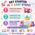 10,000,000+ Whole Shop Bundle Kids Educational Resources and Coloring Books PLR and MRR, worksheets, activities, printables and more, Gift - Image 5