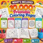 10k+ Kids Coloring Pages Bundle | Printable Sheets with PLR & MRR Rights + Bonus - Image 3