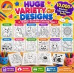 10k+ Kids Coloring Pages Bundle | Printable Sheets with PLR & MRR Rights + Bonus - Image 6