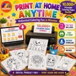 10k+ Kids Coloring Pages Bundle | Printable Sheets with PLR & MRR Rights + Bonus - Image 7