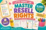 15,000+ Kids Activity Pages Bundle PLR MRR Rights, Preschool Worksheets, Kindergarten Printables, Homeschool Pack