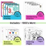 15,000+ Kids Activity Pages, PLR MRR Preschool & Kindergarten Worksheets, Educational Printables Bundle, Resell Rights - Image 6