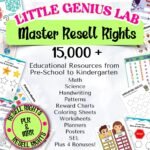 15,000+ Kids Activity Pages, PLR MRR Preschool & Kindergarten Worksheets, Educational Printables Bundle, Resell Rights