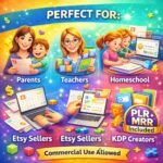 21000+ Kids Worksheets Bundle Homeschool Classroom Printables Mega Library PLR MRR - Image 5