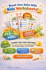 22,000+ Kids Worksheets Learning Vault PLR MRR Preschool to Elementary Printables - Image 5