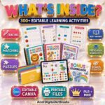 300+ Montessori Worksheets PLR MRR Bundle | Editable Canva Preschool Activities, Toddler Busy Book, Homeschool Printables, Instant Download - Image 8