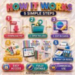 300+ Montessori Worksheets PLR MRR Bundle | Editable Canva Preschool Activities, Toddler Busy Book, Homeschool Printables, Instant Download - Image 3
