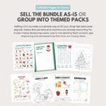 3100+ Kids Activity Page Bundle, Editable Canva Templates, Alphabet, Math, Coloring, Puzzles, PLR + Master Resell Rights MRR, Rebrand & Sell - Image 2