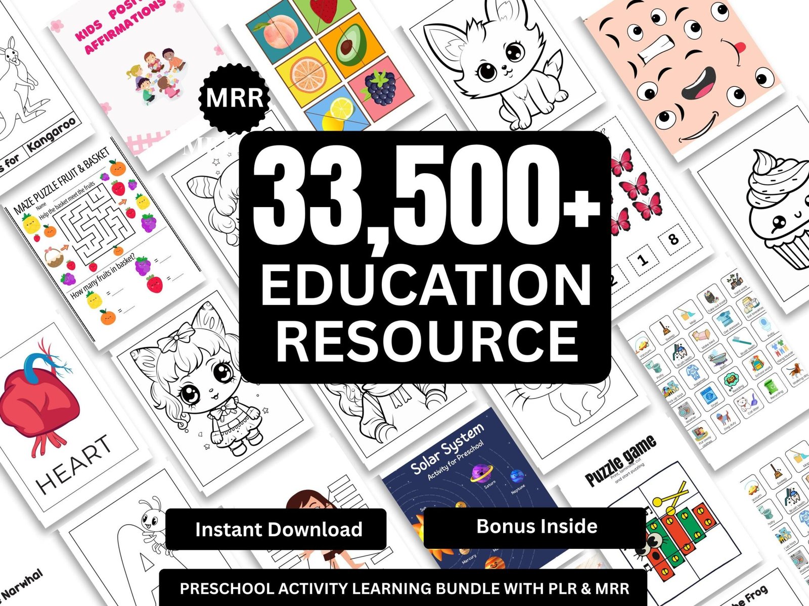 33,500+ Educational Kids Resources Bundle, Kids Learning Bun (1) 33,500+ Educational Kids Resources Bundle, Kids Learning Bundle, DFY Digital Product Bundle, PLR Master Resell Rights, Classroom Activities - Image 1