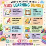 33,500+ Kids Learning Bundle Coloring Pages Worksheets Activities PLR MRR Rights Digital Download Printables, Gift - Image 7