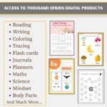 35,000+ Kids Learning Activities Bundle, Home school & Classroom Worksheets, PLR, MRR, Planners, Activities, Digital Download - Image 9