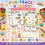 400+ Kids Learning Activities Bundle PLR MRR | Editable Canva Worksheets | Preschool Kindergarten Printable - Image 7