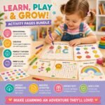 400+ Kids Learning Activities Bundle PLR MRR | Editable Canva Worksheets | Preschool Kindergarten Printable - Image 5
