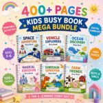 400+ Kids Learning Activities Bundle PLR MRR | Editable Canva Worksheets | Preschool Kindergarten Printable - Image 3