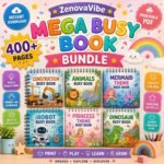 400+ Kids Learning Activities Bundle PLR MRR | Editable Canva Worksheets | Preschool Kindergarten Printable