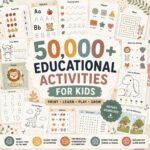 50,000+ Kids Activity Bundle | Printable Coloring Pages, Worksheets & Games | Preschool Learning | Instant Download | PLR