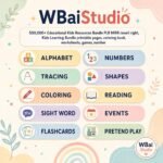 500,000+ Kids Educational Bundle PLR MRR | Printable Worksheets, Homeschool Learning Games, Coloring Pages - Image 7