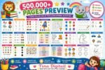 500,000+ Kids Learning Bundle | MRR PLR | Printable Worksheets | Preschool & Kindergarten Activities | Homeschool - Image 2