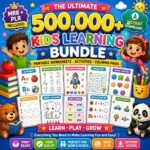 500,000+ Kids Learning Bundle | MRR PLR | Printable Worksheets | Preschool & Kindergarten Activities | Homeschool