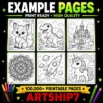 500K+ Kids Learning Bundle | Worksheets, Coloring Pages, Busy Books (PLR MRR) - Image 5