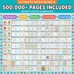 500k Kids Learning Pages Bundle, PLR MRR (Printable PDF, Canva Templates) - Image 3