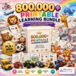 800,000+ Kids Printable Bundle PLR MRR | Preschool Worksheets | Homeschool Activities | Teacher Resources | Commercial Use