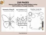Art Therapy Activities for Kids, 200+ Creative Emotional Expression Pages, Social worker, CBT, SEL Worksheets, Calm Corner, Counseling Tools - Image 3