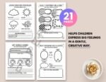 Art Therapy Worksheets for Kids - Children Feelings & Emotions, SEL Activities, DBT Coping Skills, Counseling Tool, Printable PDF - Image 3