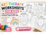 Art Therapy Worksheets for Kids Printable PDF,Child Therapy Workbook ,35+ pages Art Therapy Prompts for Feelings,Emotions,Coping Skills - Image 8