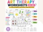 Art Therapy Worksheets for Kids Printable PDF,Child Therapy Workbook ,35+ pages Art Therapy Prompts for Feelings,Emotions,Coping Skills