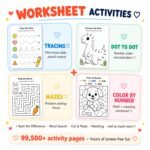 Educational Kids Resources, 99,500+ Kids Learning Bundle, Printable Activities | Preschool Learning Worksheets | PLR MRR Resell Rights - Image 4