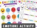 Emotions Activity for Kids | Feelings Matching Game + Cut and Paste | Preschool SEL Printable | Learn Emotions Busy Book | Ages 2-5