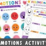 Emotions Activity for Kids | Feelings Matching Game + Cut and Paste | Preschool SEL Printable | Learn Emotions Busy Book | Ages 2-5