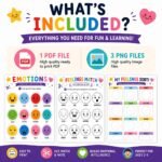 Emotions Activity for Kids | Feelings Matching Game + Cut and Paste | Preschool SEL Printable | Learn Emotions Busy Book | Ages 2-5 - Image 4