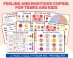 Feelings and Emotions Coping Skills Bundle: Kids & Teens (Printable PDF)