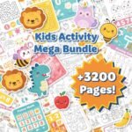 Kids Activity Book Mega Bundle, 3200 Pages, Puzzles, Games (PLR and MRR Included)