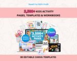 Kids Activity & Learning Bundle — 3,500+ Editable Canva Pages, Colouring, Math, Puzzels With Resell Rights