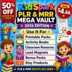Kids Activity PLR MRR Mega Bundle, Printables, Worksheets, Coloring Pages (Digital Download) - Image 3