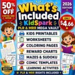 Kids Activity PLR MRR Mega Bundle, Printables, Worksheets, Coloring Pages (Digital Download) - Image 6