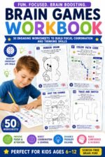 Kids Brain Games Workbook | 50 Printable Activities for Focus, Memory (PDF Download)
