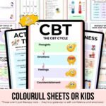 Kids CBT Worksheets, Cognitive Behavioral Therapy Activities for Children, Printable Mental Health Counseling Tools, Emotional Regulation - Image 3