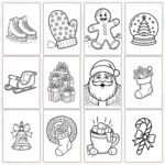 Kids Christmas Coloring Bundle 500+, Printable Worksheets Canva Editable Templates + PDF, Coloring Pages, Holiday Busy Book, PLR Digital - Image 8