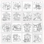 Kids Christmas Coloring Bundle 500+, Printable Worksheets Canva Editable Templates + PDF, Coloring Pages, Holiday Busy Book, PLR Digital - Image 9