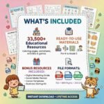 Kids Learning Mega Bundle | 33,500+ Printable Worksheets Activities | PLR & MRR Included | Digital Download - Image 5